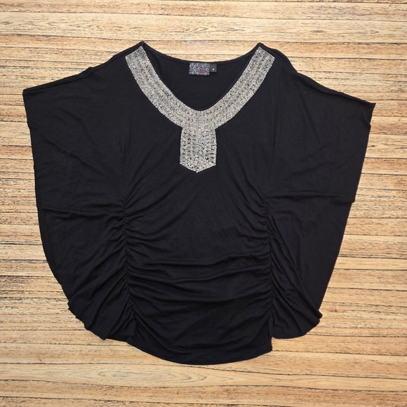 MCM Tops - Black Embellished Women's Top